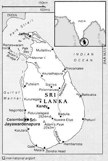 Map of Sri Lanka
