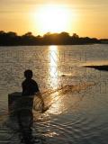 fishing in evening